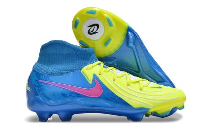 Unisex Nike Phantom Luna Elite NU FG Firm Ground High-Tops Football Boots - Yellow/Blue/Pink