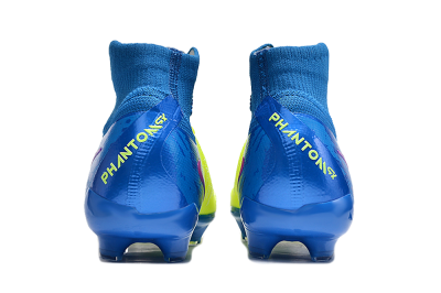 Unisex Nike Phantom Luna Elite NU FG Firm Ground High-Tops Football Boots - Yellow/Blue/Pink