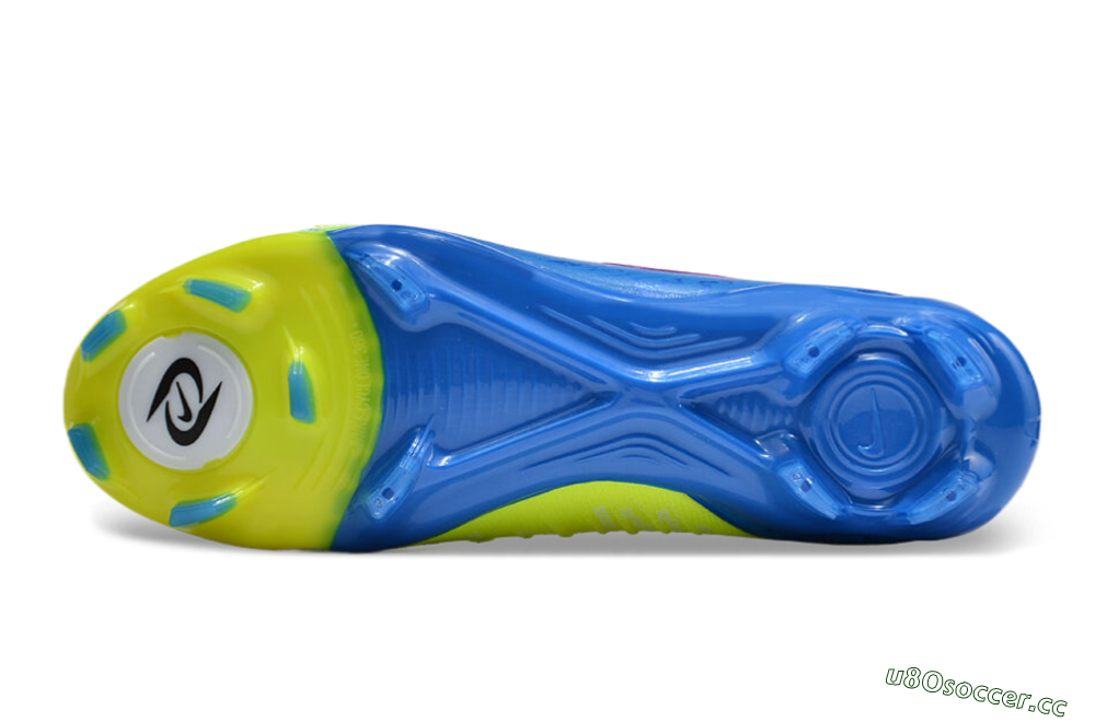 Unisex Nike Phantom Luna Elite NU FG Firm Ground High-Tops Football Boots - Yellow/Blue/Pink 6