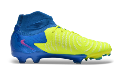 Unisex Nike Phantom Luna Elite NU FG Firm Ground High-Tops Football Boots - Yellow/Blue/Pink