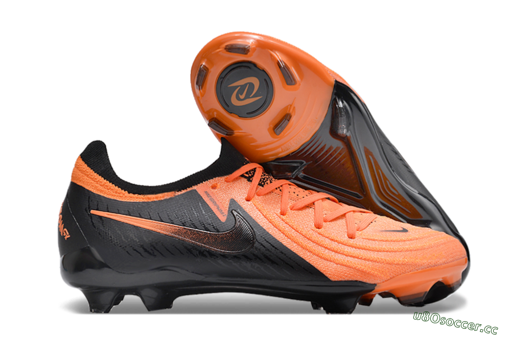 Unisex Nike Phantom Luna Elite FG Firm Ground Low-Tops Football Boots - Orange/Black 2
