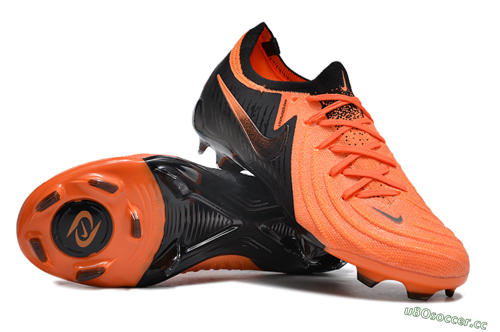 Unisex Nike Phantom Luna Elite FG Firm Ground Low-Tops Football Boots - Orange/Black 3