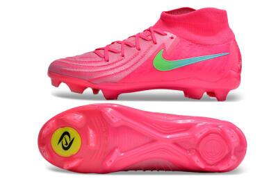 Unisex Nike Phantom Luna Elite NU FG Firm Ground High-Tops Football Boots - Pink/Yellow/Jade