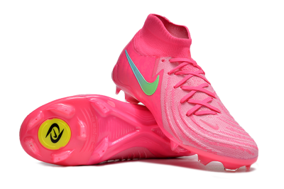 Unisex Nike Phantom Luna Elite NU FG Firm Ground High-Tops Football Boots - Pink/Yellow/Jade