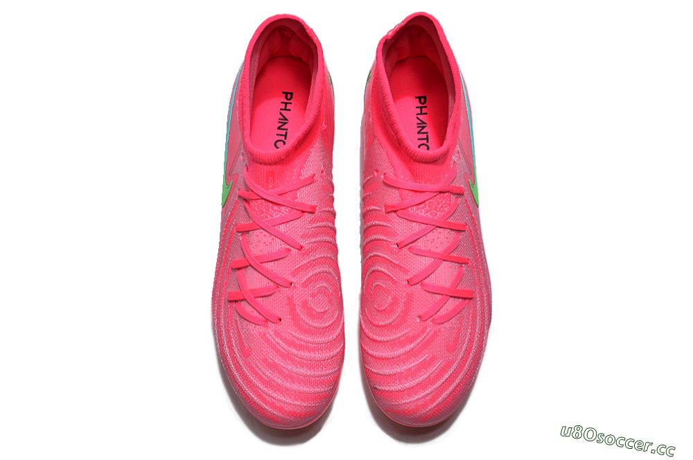 Unisex Nike Phantom Luna Elite NU FG Firm Ground High-Tops Football Boots - Pink/Yellow/Jade 4