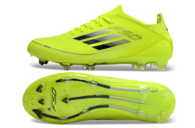 Men's Adidas F50 Adizero FG Firm Ground Low-Tops Football Boots - Yellow/Blue