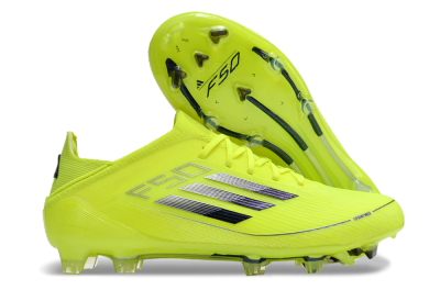 Men's Adidas F50 Adizero FG Firm Ground Low-Tops Football Boots - Yellow/Blue