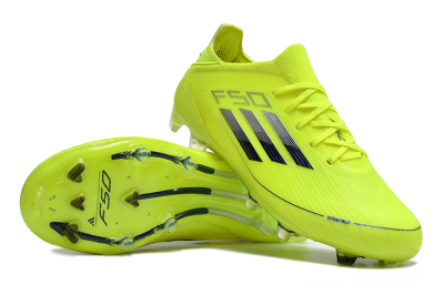 Men's Adidas F50 Adizero FG Firm Ground Low-Tops Football Boots - Yellow/Blue