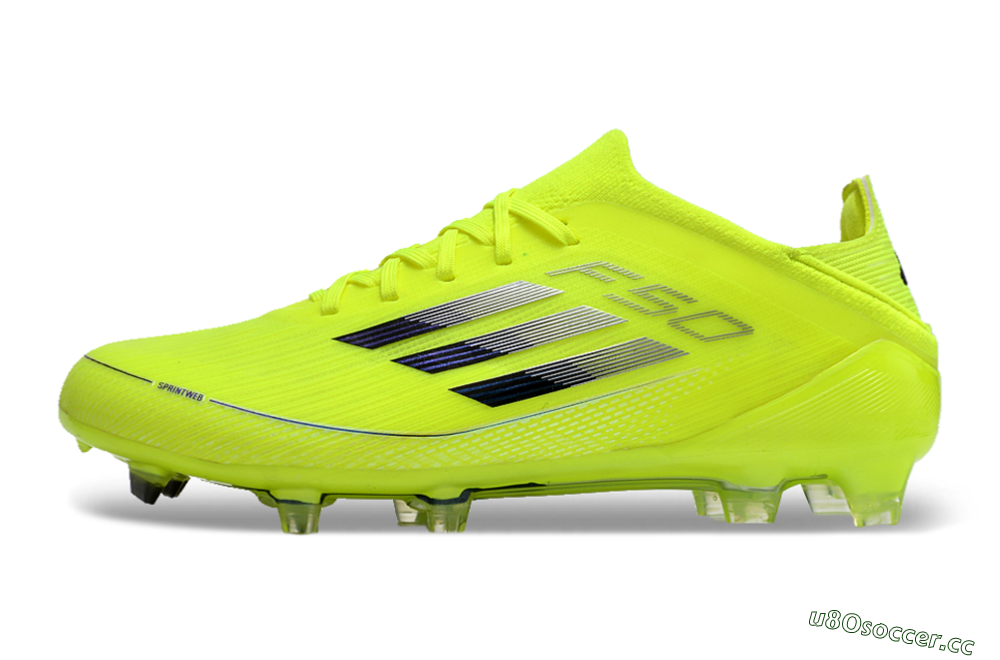 Men's Adidas F50 Adizero FG Firm Ground Low-Tops Football Boots - Yellow/Blue 0