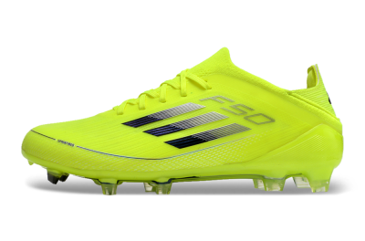 Men's Adidas F50 Adizero FG Firm Ground Low-Tops Football Boots - Yellow/Blue