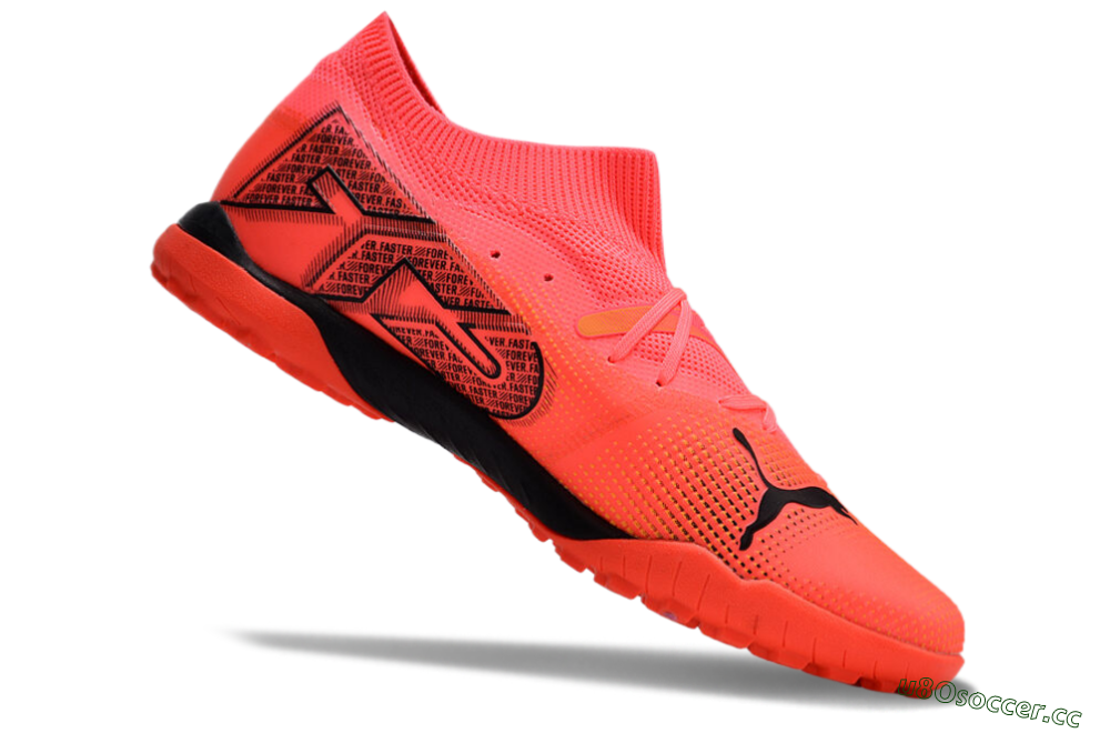Men's Puma Future 7 Ultimate TF Artificial Turf Low-Tops Football Shoes - Red/Black 4