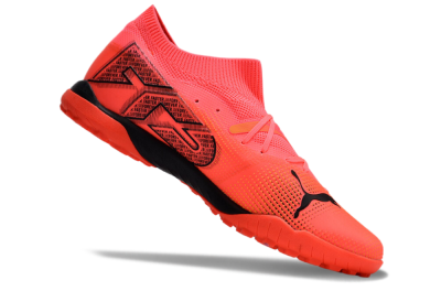 Men's Puma Future 7 Ultimate TF Artificial Turf Low-Tops Football Shoes - Red/Black