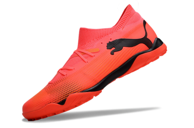 Men's Puma Future 7 Ultimate TF Artificial Turf Low-Tops Football Shoes - Red/Black