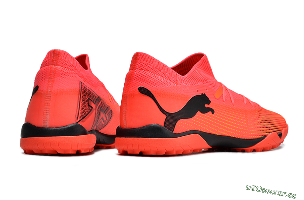 Men's Puma Future 7 Ultimate TF Artificial Turf Low-Tops Football Shoes - Red/Black 6