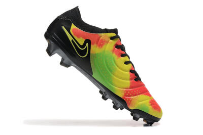 Men's Nike Tiempo Legend 10 Elite FG Firm Ground Low-Tops Football Boots - Black/Rainbow