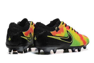 Men's Nike Tiempo Legend 10 Elite FG Firm Ground Low-Tops Football Boots - Black/Rainbow