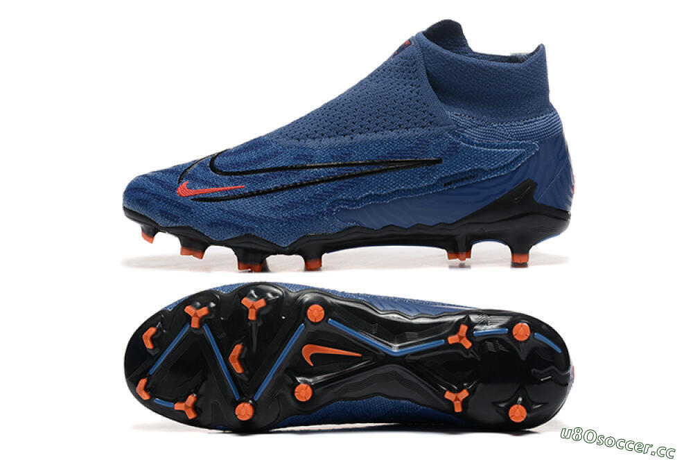 Men's Nike Phantom GX DF Elite FG Firm Ground High-Tops Football Boots - Blue/Red/Black 1