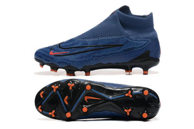 Men's Nike Phantom GX DF Elite FG Firm Ground High-Tops Football Boots - Blue/Red/Black