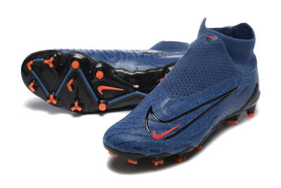 Men's Nike Phantom GX DF Elite FG Firm Ground High-Tops Football Boots - Blue/Red/Black