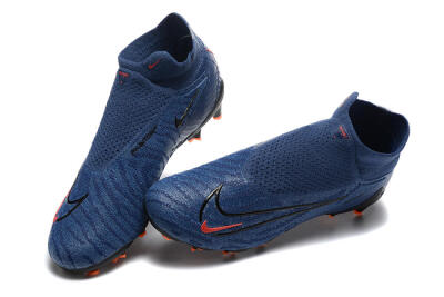 Men's Nike Phantom GX DF Elite FG Firm Ground High-Tops Football Boots - Blue/Red/Black