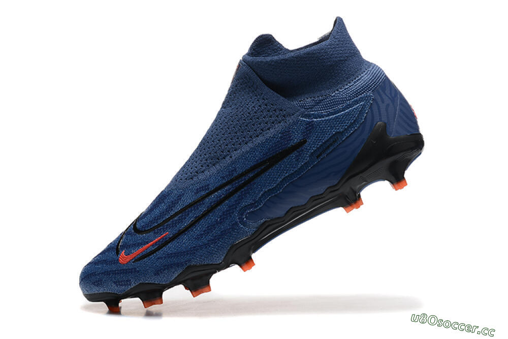 Men's Nike Phantom GX DF Elite FG Firm Ground High-Tops Football Boots - Blue/Red/Black 8