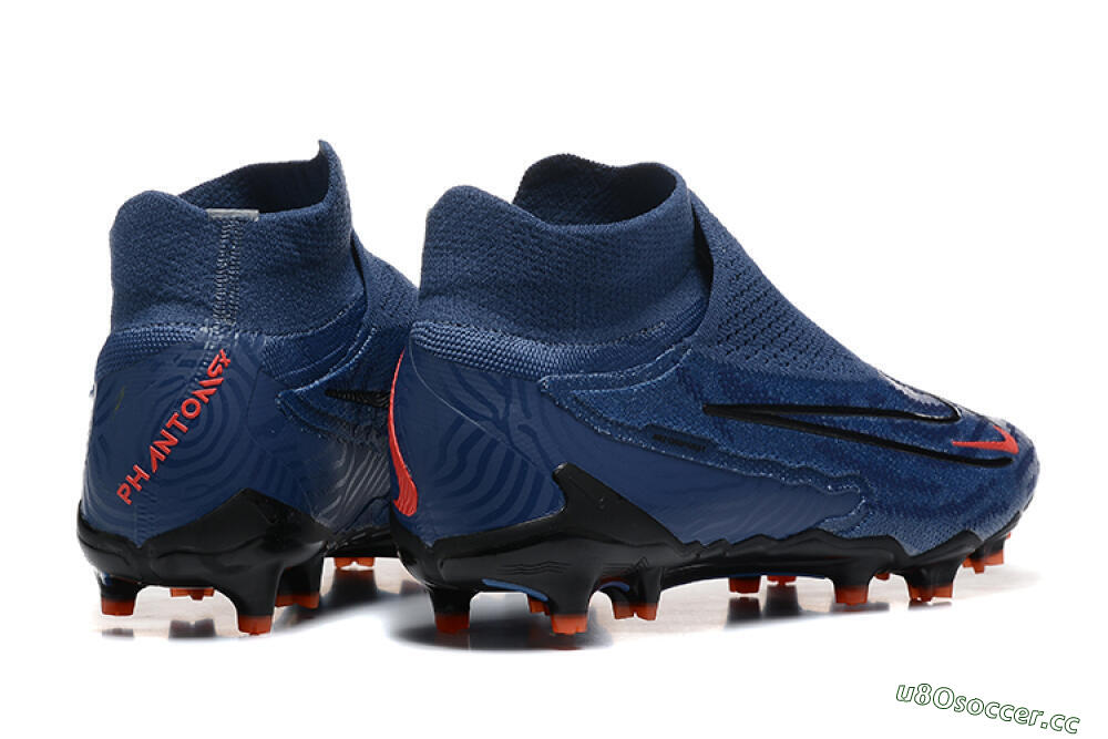 Men's Nike Phantom GX DF Elite FG Firm Ground High-Tops Football Boots - Blue/Red/Black 9