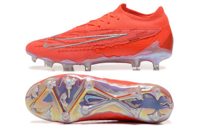 Men's Nike Phantom GX Elite FG Firm Ground Low-Tops Football Boots - Red/Silver