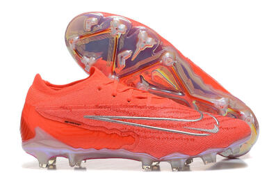Men's Nike Phantom GX Elite FG Firm Ground Low-Tops Football Boots - Red/Silver