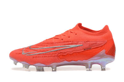 Men's Nike Phantom GX Elite FG Firm Ground Low-Tops Football Boots - Red/Silver