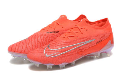Men's Nike Phantom GX Elite FG Firm Ground Low-Tops Football Boots - Red/Silver