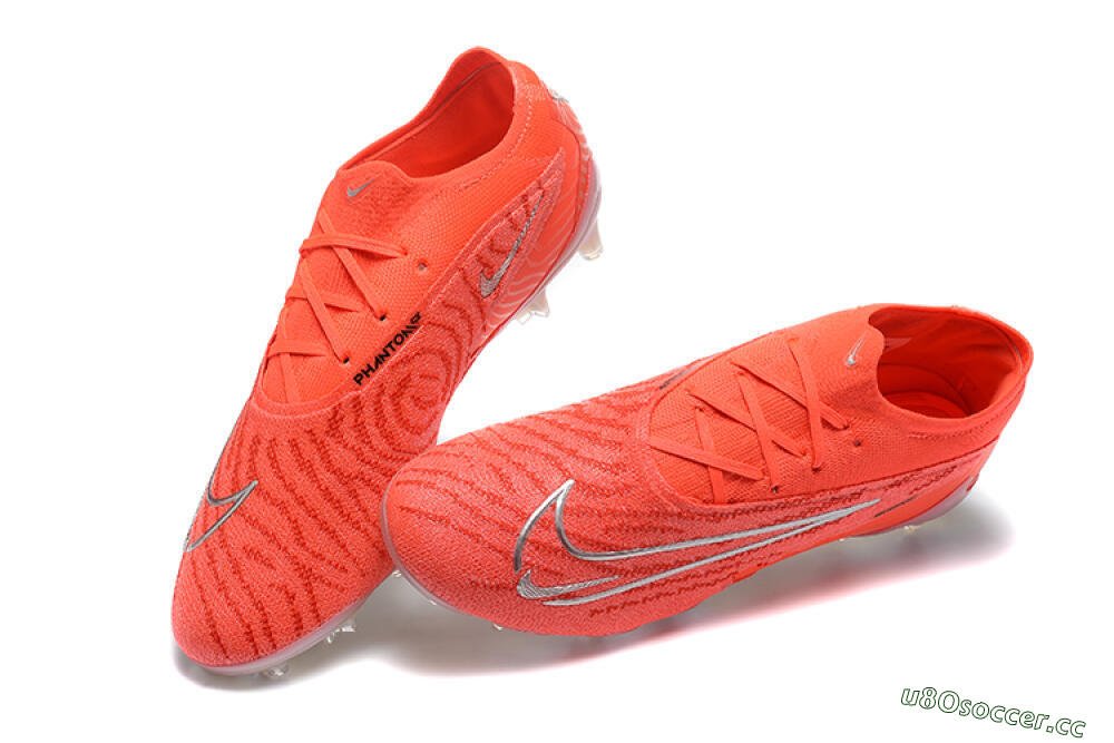 Men's Nike Phantom GX Elite FG Firm Ground Low-Tops Football Boots - Red/Silver 6