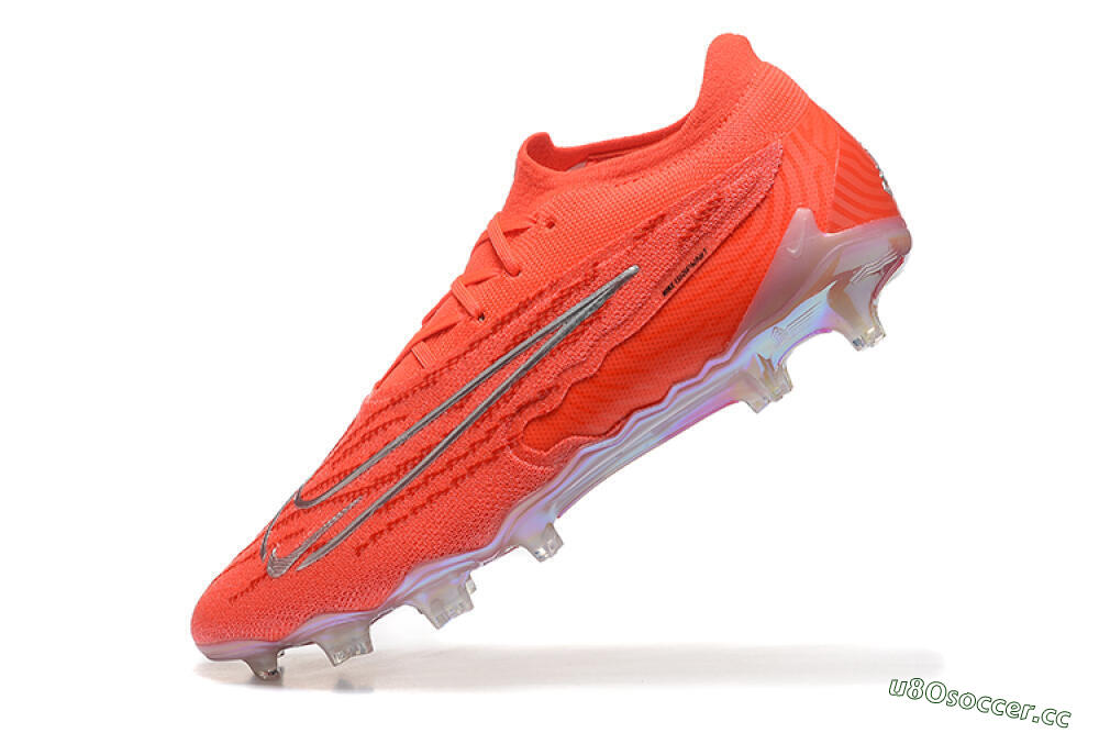 Men's Nike Phantom GX Elite FG Firm Ground Low-Tops Football Boots - Red/Silver 8
