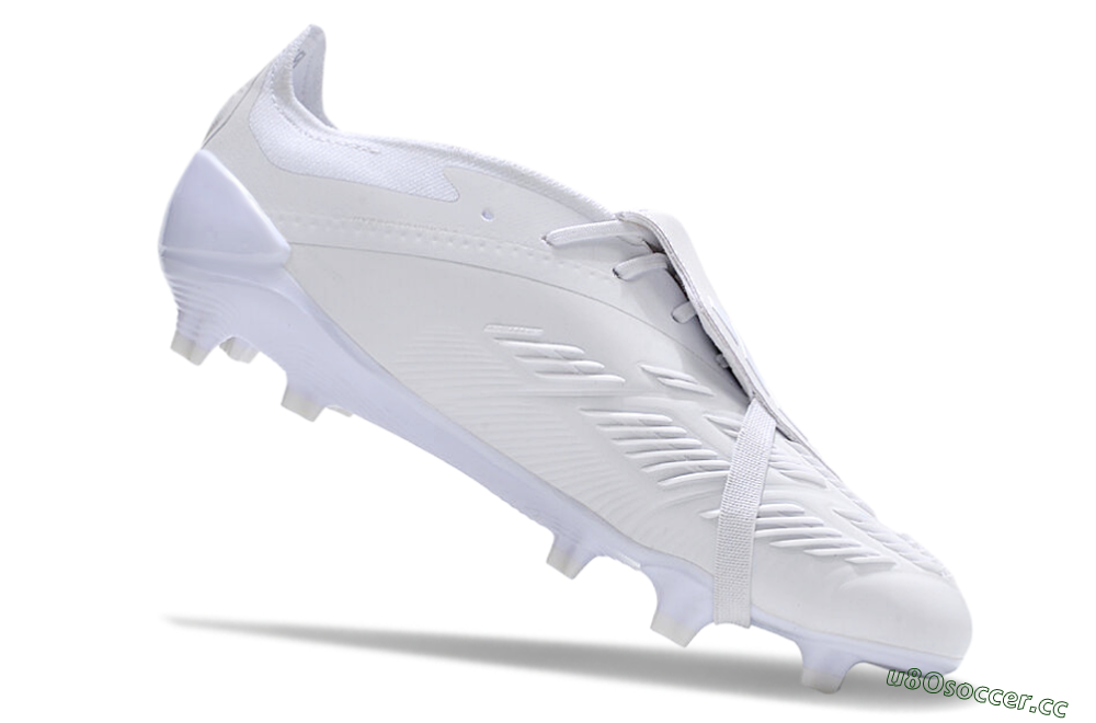 Men's Adidas Predator Elite Foldover Tongue FG Firm Ground Low-Tops Football Boots - White/Beige 4