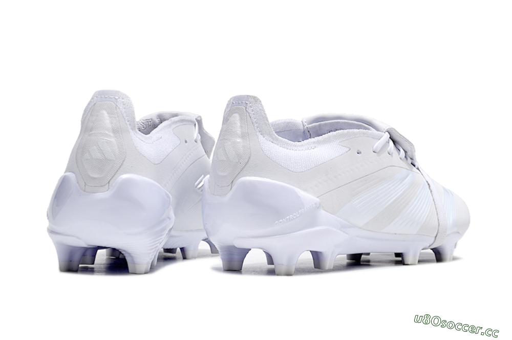 Men's Adidas Predator Elite Foldover Tongue FG Firm Ground Low-Tops Football Boots - White/Beige 6