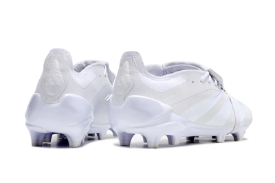 Men's Adidas Predator Elite Foldover Tongue FG Firm Ground Low-Tops Football Boots - White/Beige