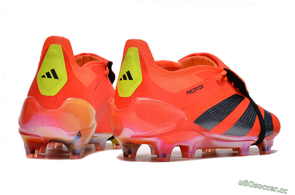 Men's Adidas Predator Elite Foldover Tongue FG Firm Ground Low-Tops Football Boots - Red/Black/Yellow 6