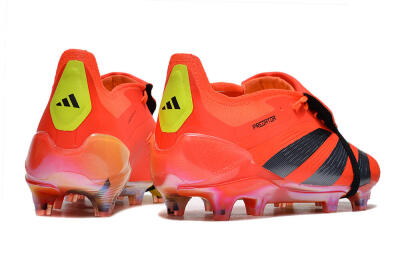 Men's Adidas Predator Elite Foldover Tongue FG Firm Ground Low-Tops Football Boots - Red/Black/Yellow