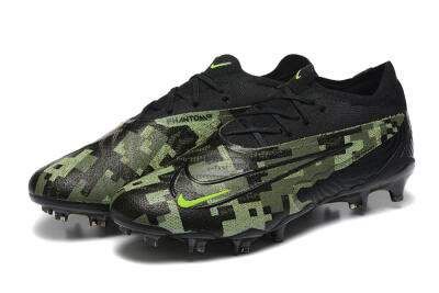 Men's Nike Phantom GX Elite FG Firm Ground Low-Tops Football Boots - Black/Camo/Yellow