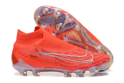 Men's Nike Phantom GX DF Elite FG Firm Ground High-Tops Football Boots - Red/Silver