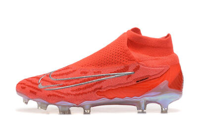 Men's Nike Phantom GX DF Elite FG Firm Ground High-Tops Football Boots - Red/Silver