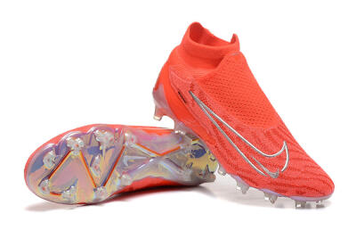 Men's Nike Phantom GX DF Elite FG Firm Ground High-Tops Football Boots - Red/Silver