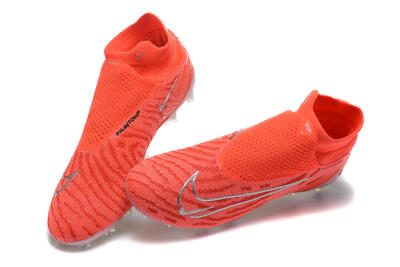 Men's Nike Phantom GX DF Elite FG Firm Ground High-Tops Football Boots - Red/Silver