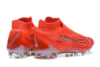 Men's Nike Phantom GX DF Elite FG Firm Ground High-Tops Football Boots - Red/Silver