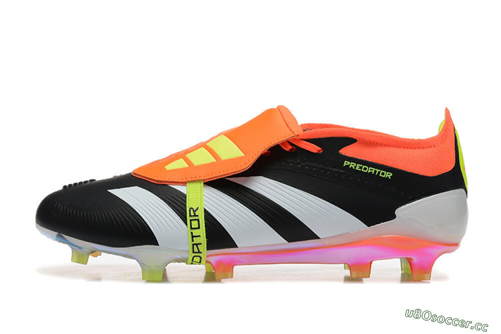 Men's Adidas Predator Elite Foldover Tongue FG Firm Ground Low-Tops Football Boots - White/Black/Red 0