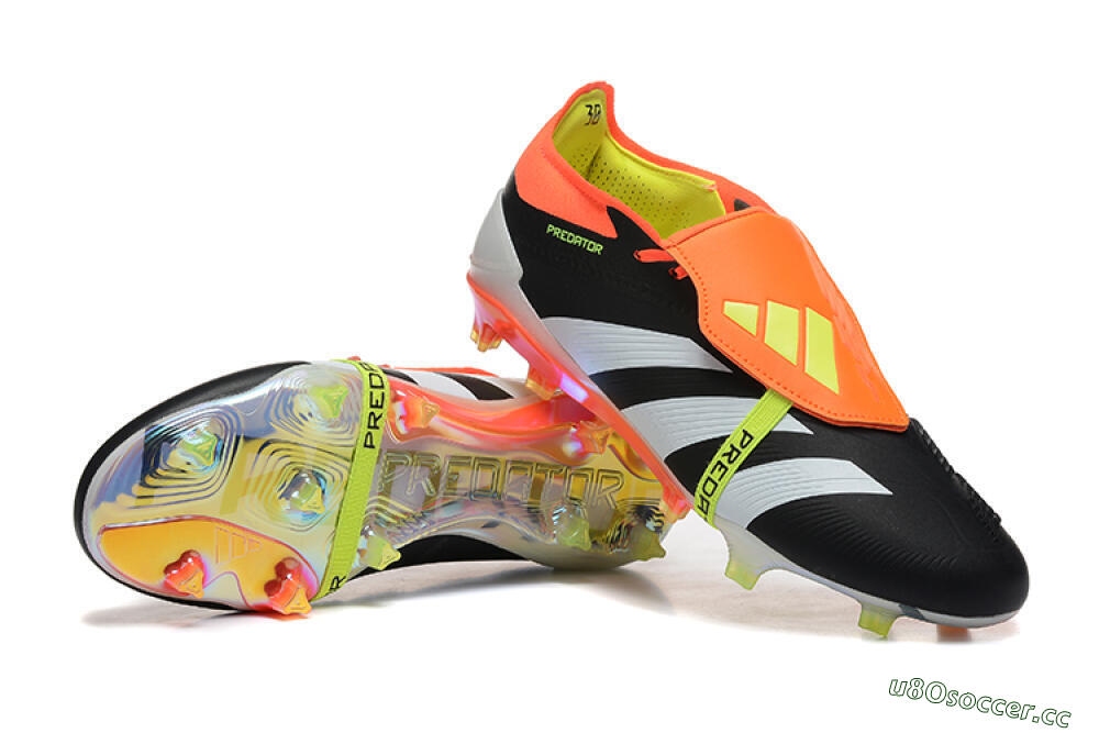 Men's Adidas Predator Elite Foldover Tongue FG Firm Ground Low-Tops Football Boots - White/Black/Red 4