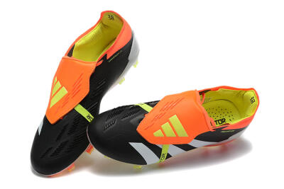 Men's Adidas Predator Elite Foldover Tongue FG Firm Ground Low-Tops Football Boots - White/Black/Red
