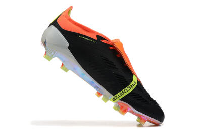 Men's Adidas Predator Elite Foldover Tongue FG Firm Ground Low-Tops Football Boots - White/Black/Red