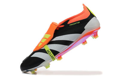 Men's Adidas Predator Elite Foldover Tongue FG Firm Ground Low-Tops Football Boots - White/Black/Red