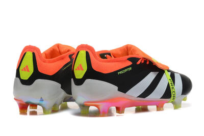 Men's Adidas Predator Elite Foldover Tongue FG Firm Ground Low-Tops Football Boots - White/Black/Red