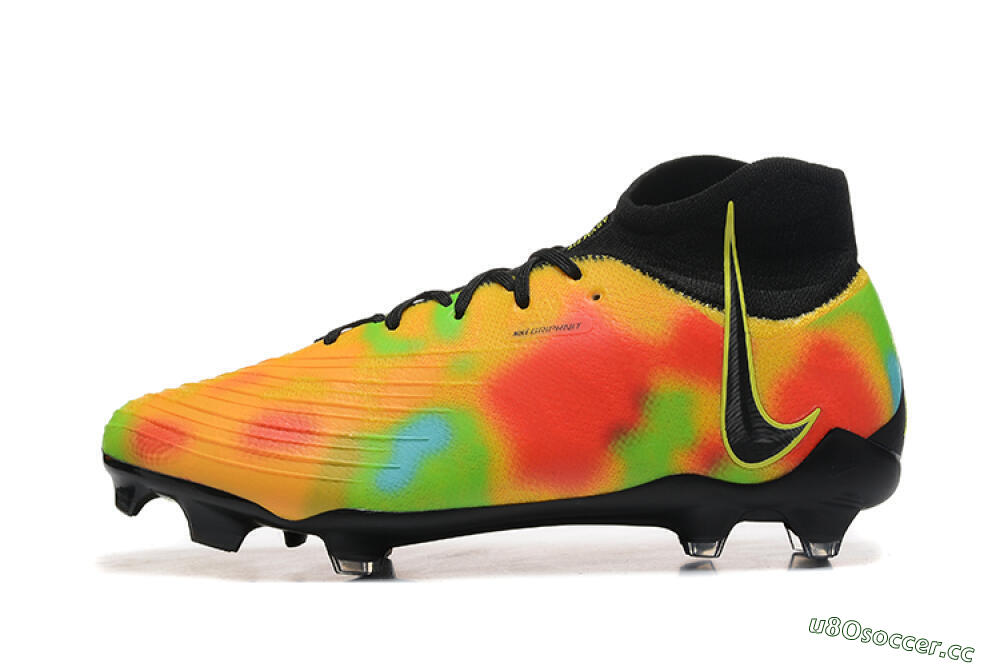 Men's Nike Phantom Luna Elite NU FG Firm Ground High-Tops Football Boots - Black/Rainbow 0